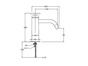 TOMEO 6320017T - Countertop single handle bidet mixer by QD Magistro Lab - view 3